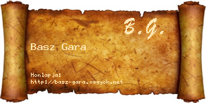 Basz Gara névjegykártya